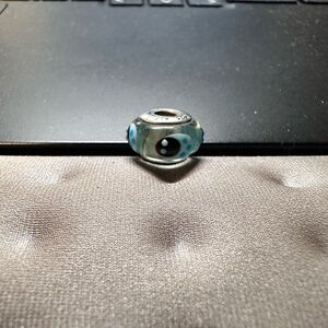 PANDORA Blue Lady Bug Murano Charm